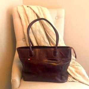 Genuine ITALIAN leather tote handbag